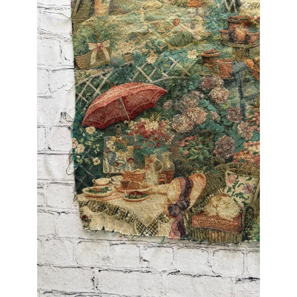 Vintage Romantic Scene French Country Tapestry Woven 26
